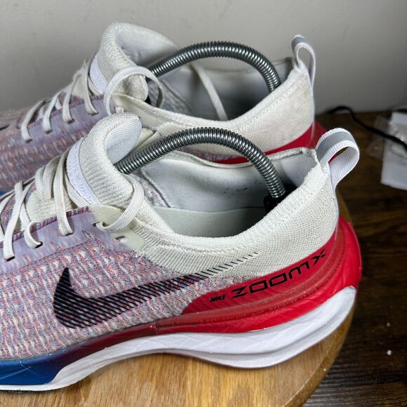 Nike Zoom X Invincible Run Flyknit 3 White Red Shoe Men's Size 11.5 FJ3889-100 - Picture 4 of 10